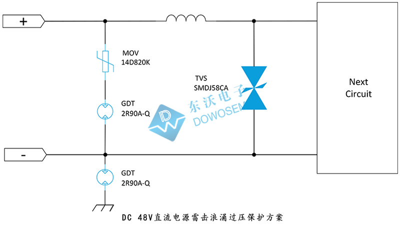 DC 48V直流電源雷擊浪涌過壓保護(hù)方案.jpg